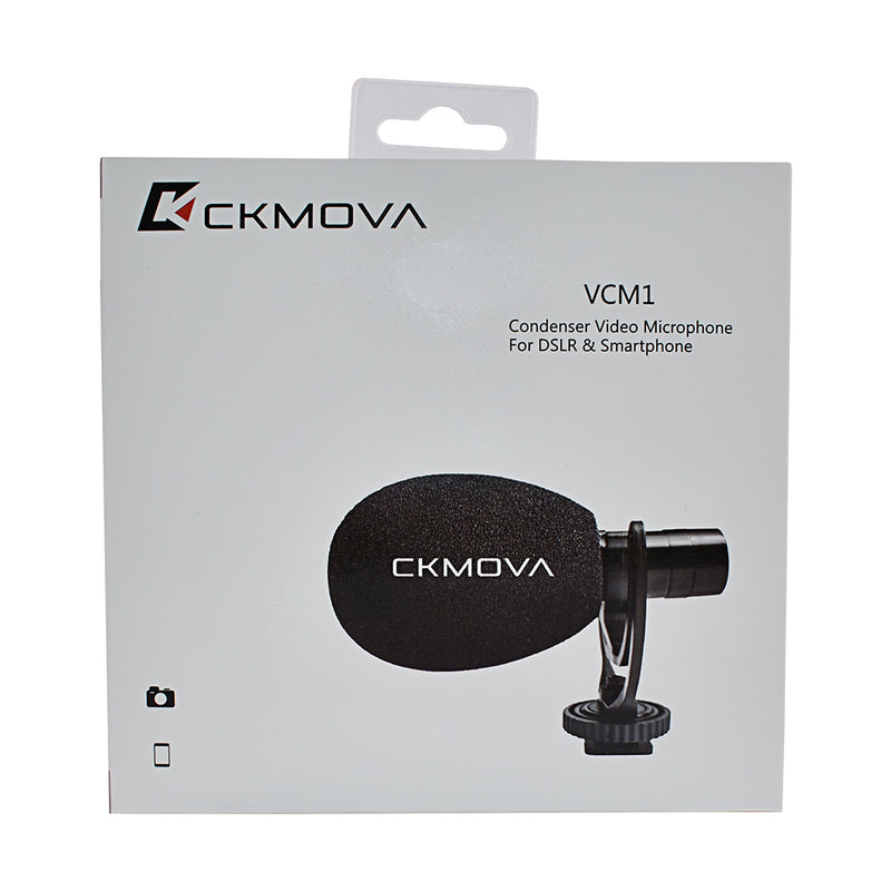 CKMOVA On-Camera Condenser Video Mic for DSLR, Mirrorless & Smartphone-VCM1