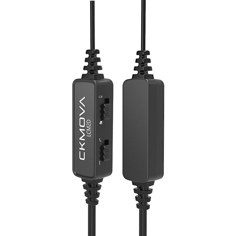 CKMOVA 3.5mm Dual-Head Lavalier Mic for Camera, Smartphone, Recorder-LCM2D