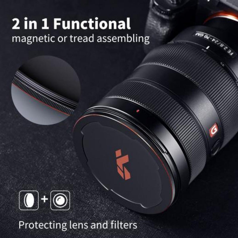 K&F Concept 58mm 2 in 1 Magnetic Metal Lens Cap