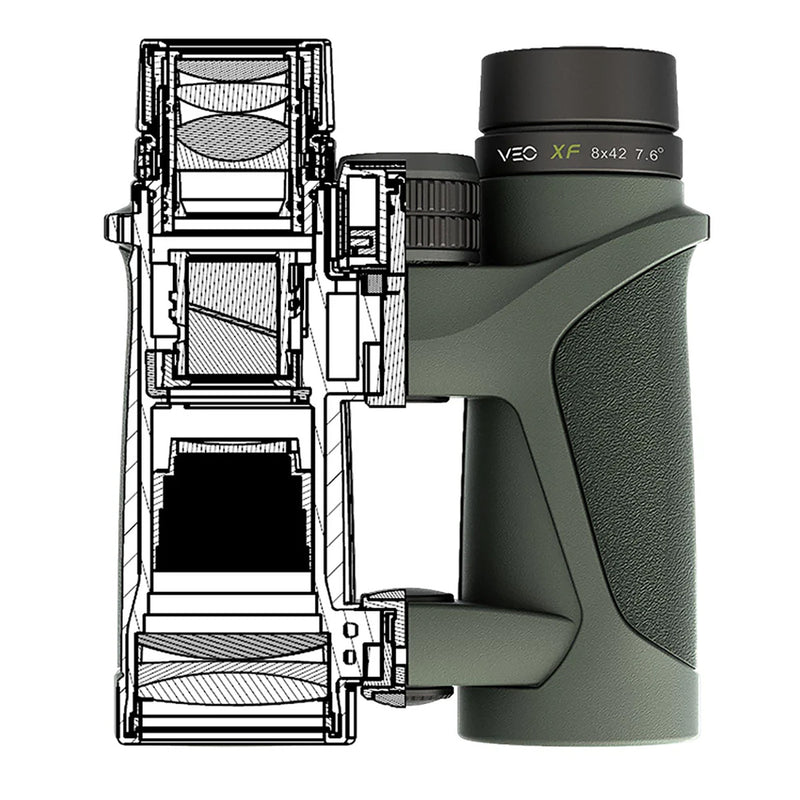 Vanguard VEO XF 8x42 BAK4 Prism Binoculars - 100% Waterproof and Fog Proof