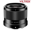 Viltrox 20mm f/2.8 Z AF Prime Lens for Nikon Z-Mount Full Frame Mirrorless Cameras