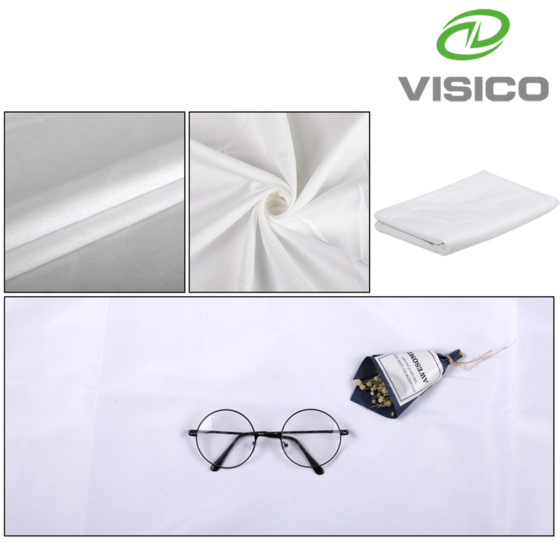 Visico Professional Cotton (140gsm) Muslin Backdrop 3m X 3m White VS-MS-33W