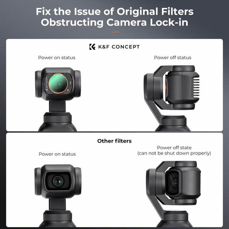 K&F Concept CPL + ND2 + ND4 Filter Kit for DJI Osmo Pocket 3