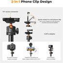K&F Concept MS08 Phone Selfie Stick With BT Remote + GoPro Adapter Tripod