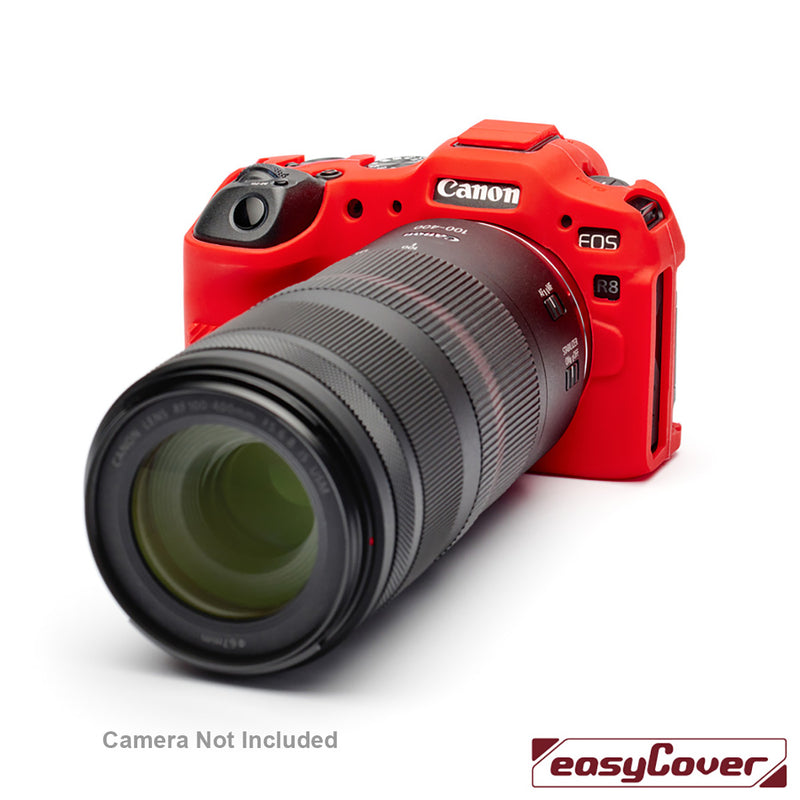 easyCover PRO Silicon Protective Camera Case for Canon R8 Red - ECCR8R