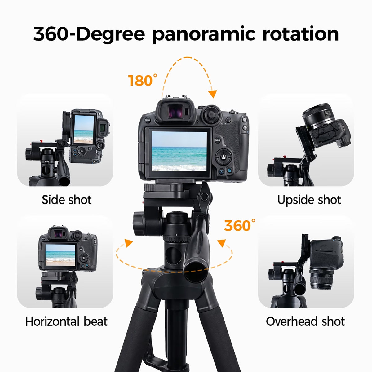 K&F Concept S254A3 Overhead Tripod/Monopod with BV07 Fluid Video Head - KF09-184