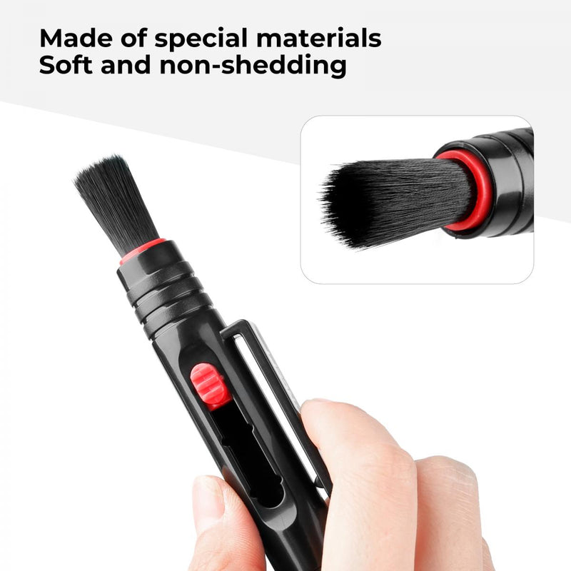 K&F Lens Cleaning Pen with Double-Sided Carbon Heads & Retractable Soft Brush