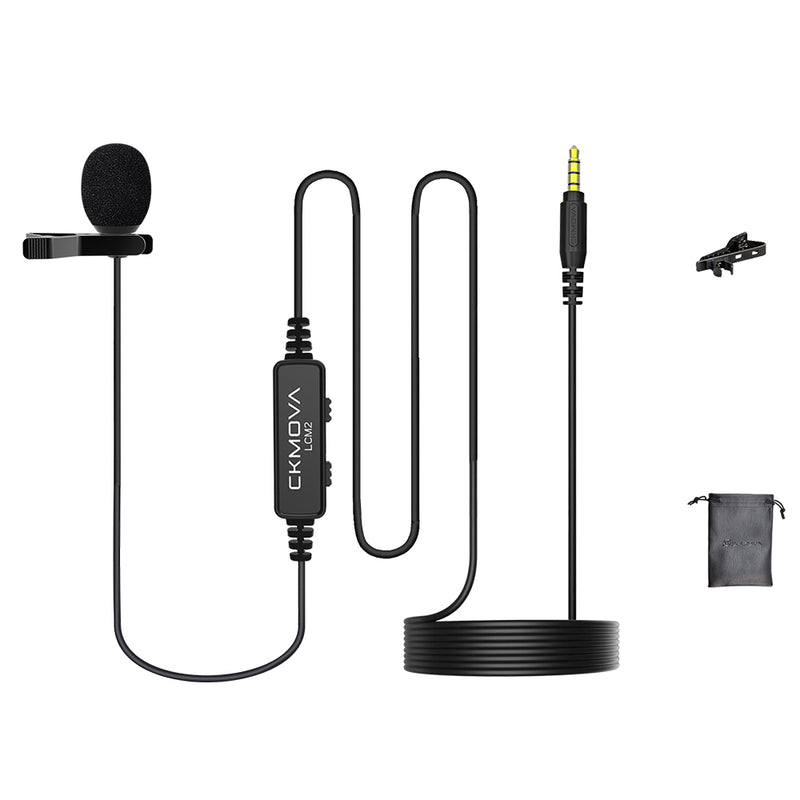 CKMOVA LCM2 Lavalier Microphone for DSLR, smartphone, audio recorder, etc