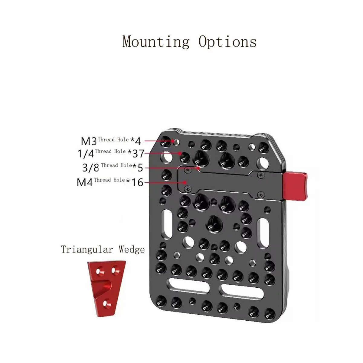 E-Photographic V-Lock Battery Mounting Plate with Clamp for Camera Rigs