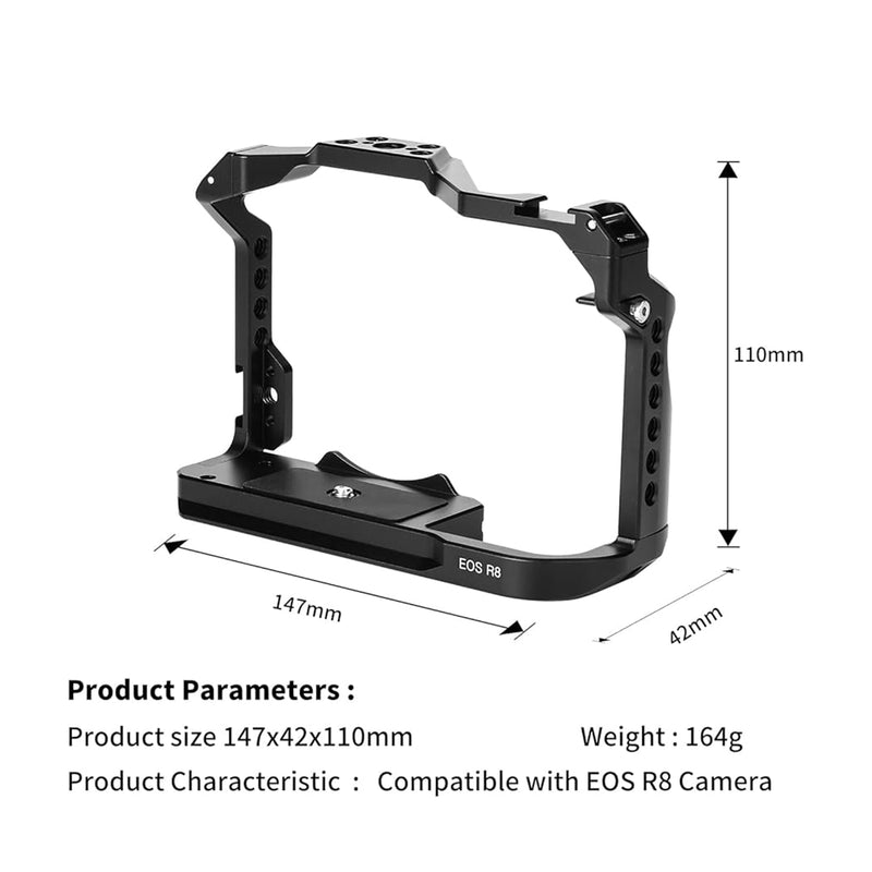 E-Photographic Cage & Handle for Canon EOS R8 Cameras - EPH-R8C