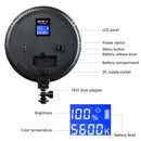 Viltrox VL-500T,  2000 Lumens 25W Round LED Light, Adjustable Power & Color