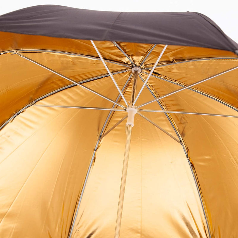 E-Photo 100cm PRO Black and Gold Reflective Umbrella 8mm Tube - SN161