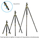 Jenova PRO.J Heavy Duty Professional Carbon Fibre Tripod 25kg Capacity Green 35851GN