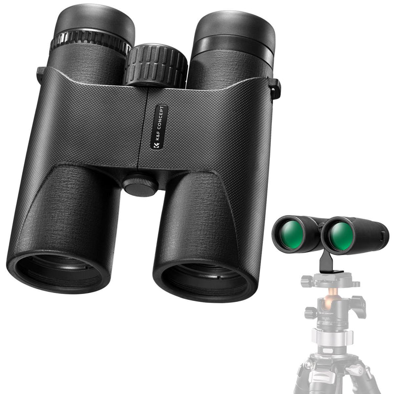 K&F Concept 10X42 HD IP66  Water Resistant Binoculars, BAK4 & Tripod Mount