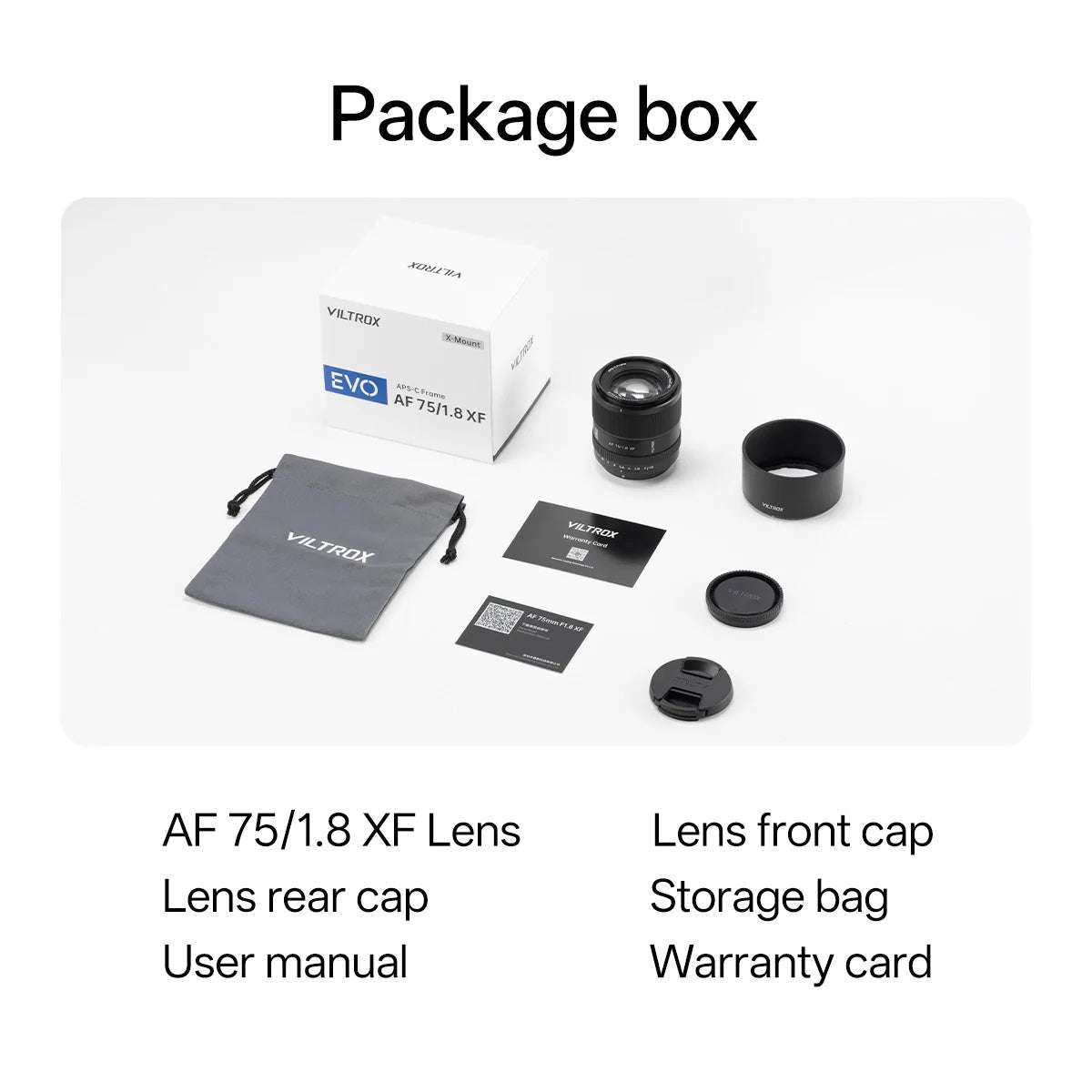 Viltrox AF 75mm F1.8 EVO APS-C Lens Compatible with Fujifilm X-Mount