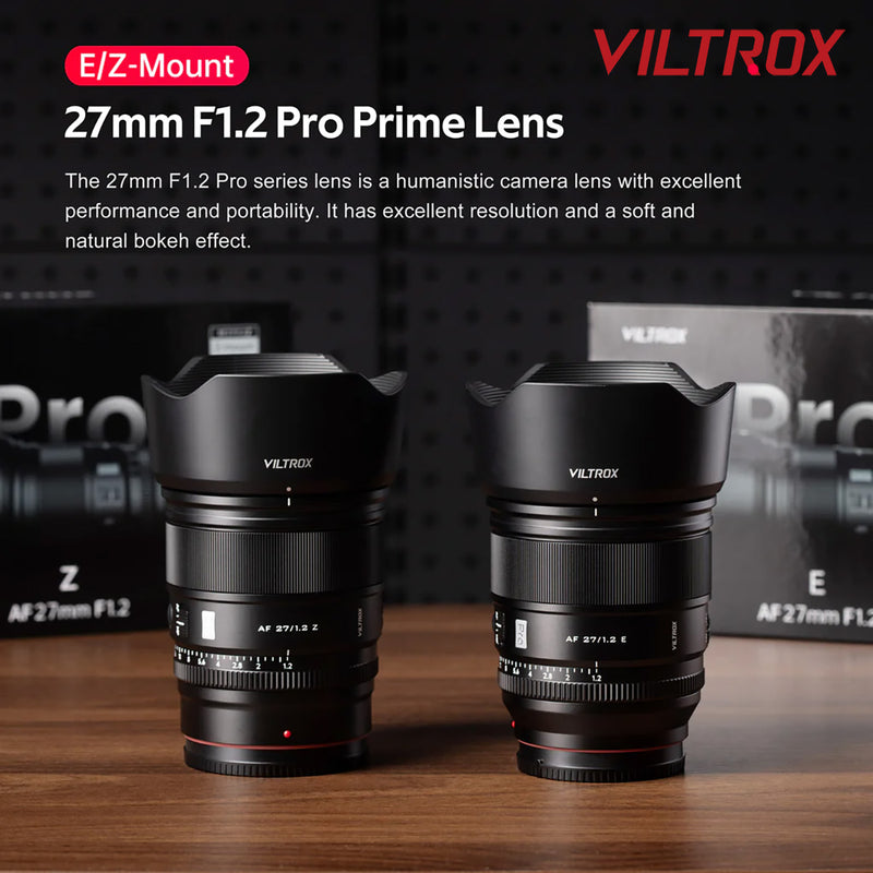 Viltrox Auto Focus 27mm f1.2E PRO Prime Lens Sony APS-C E-Mount VL-AF2712-E