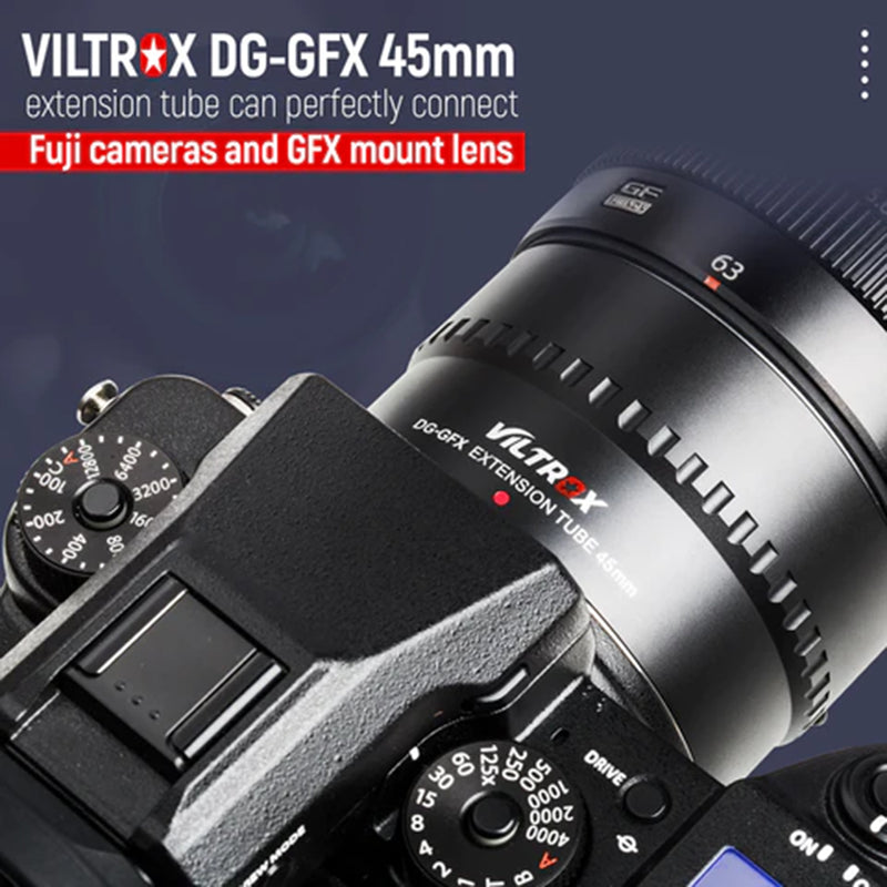 Viltrox 45mm Auto Focus Macro Extension Tube for Fuji GFX Mount Lenses