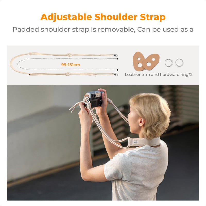 K&F Urban Wander U11 Compact Lightweight Versatile 5 Liter Camera Sling Bag – Beige