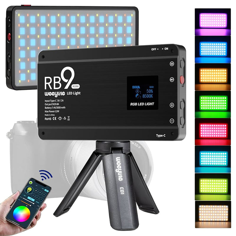 Viltrox RB9 RGBW 12W Portable LED Pocket Light with Built-in Battery