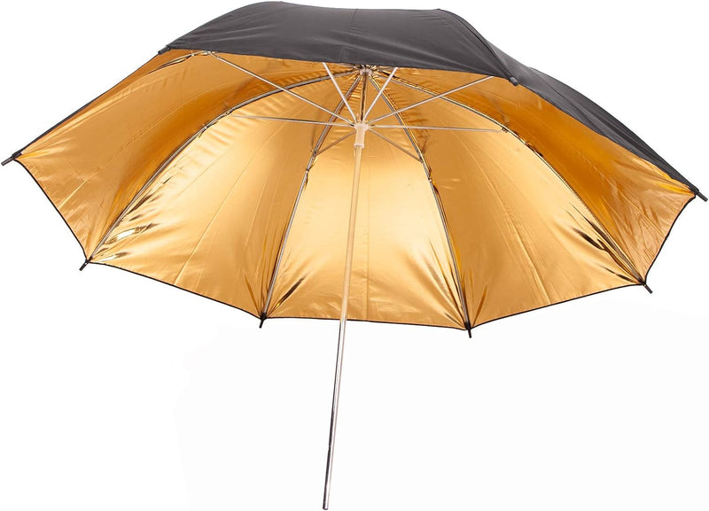 E-Photo 100cm PRO Black and Gold Reflective Umbrella 8mm Tube - SN161