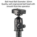 Jenova PRO.J 25Kg Capacity Hexagon Leg Aluminium Tripod with Reversable Spike Feet-35680BK