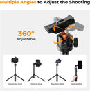 K&F Concept MS08 Phone Selfie Stick With BT Remote + GoPro Adapter Tripod