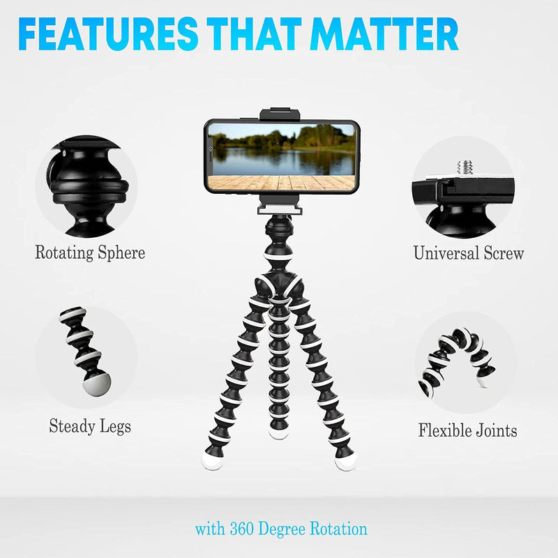 E-Photographic Mini Flexible Octopus Tripod Stand For Phone and Cameras