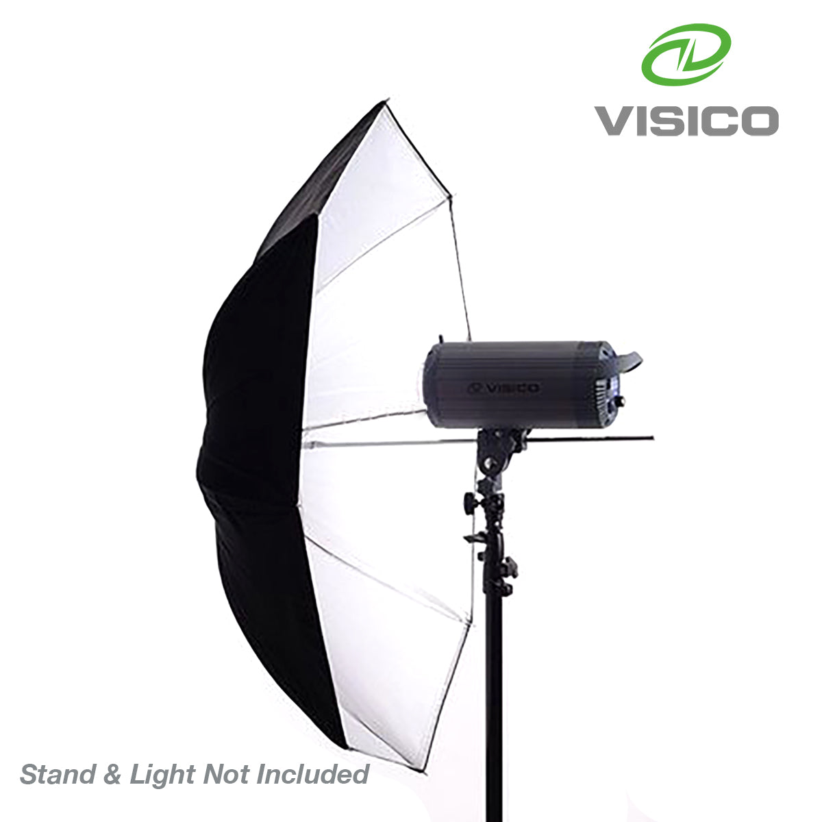 Visico 110cm PRO Photographic Umbrella Black/Silver/Translucent VSUB-007-110