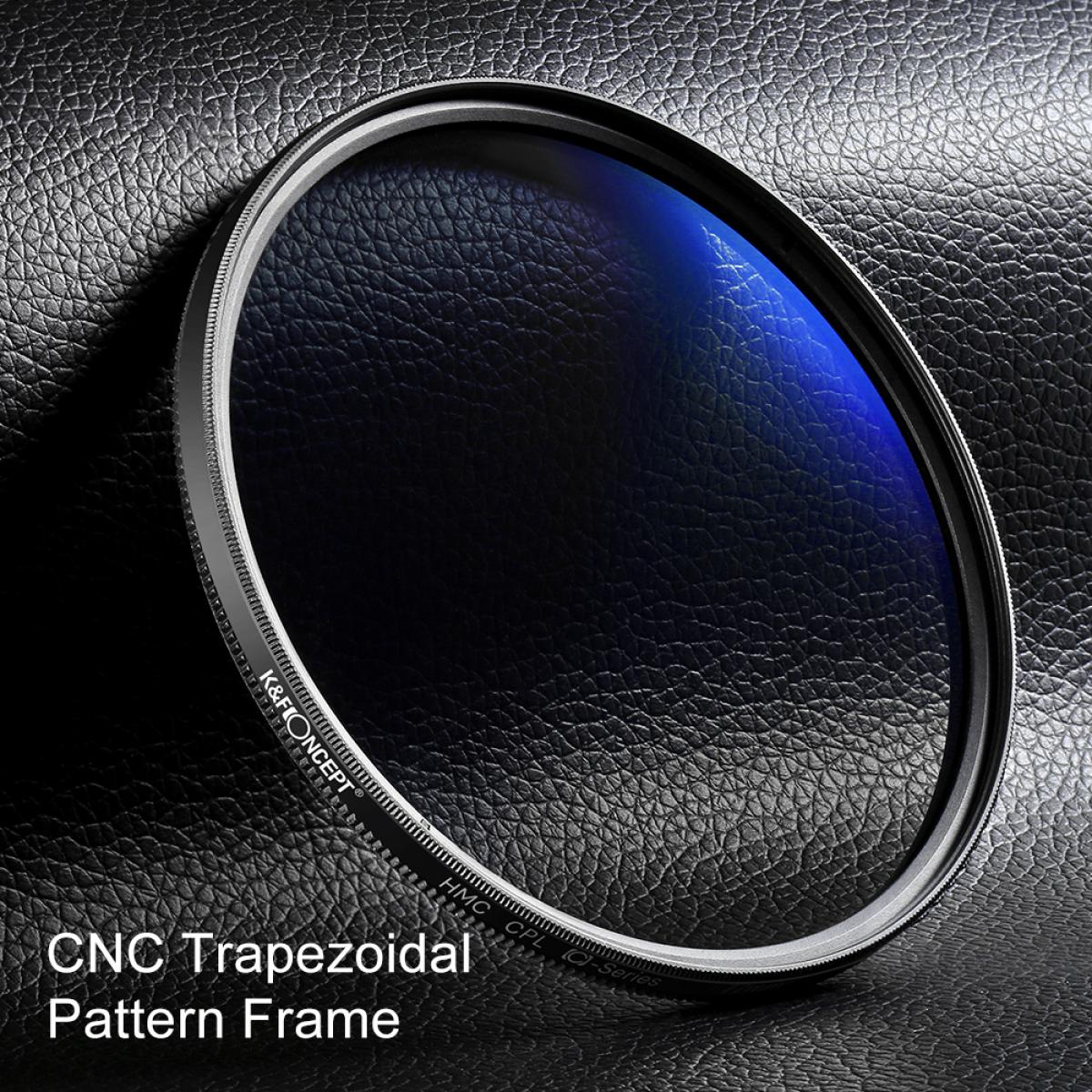 K&F Concept PRO 77mm Classic Series Slim Blue Multi Coated Circular Polariser (CPL) filter - KF01.1441