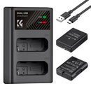 K&F Concept Dual EN-EL14 Battery + Charger Kit for Nikon Cameras-KF28.0020