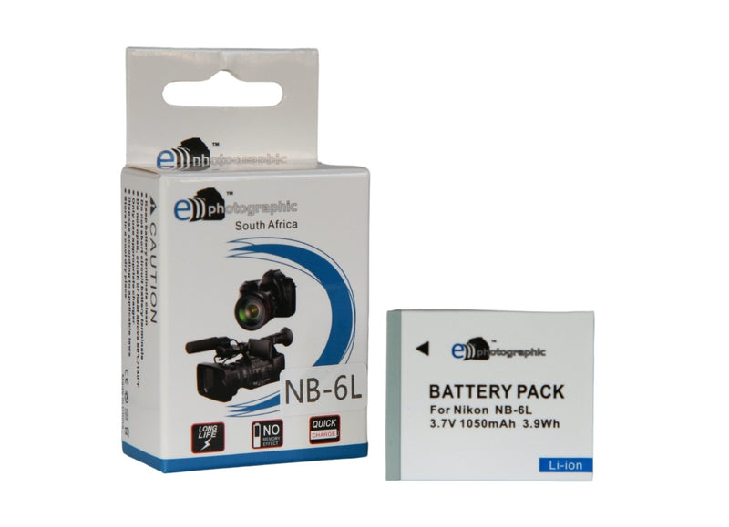 E Photographic NB-6L 1050 mAh Battery for Canon