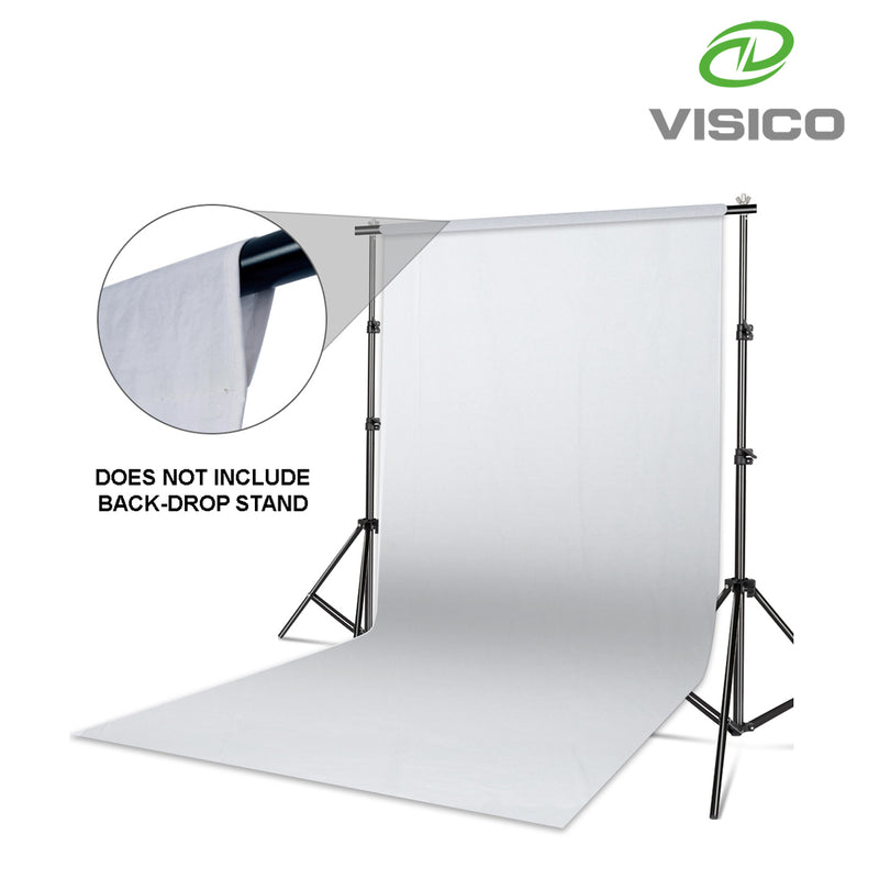 Visico Professional Cotton (140gsm) Muslin Backdrop 3m X 3m White VS-MS-33W