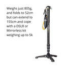 Vanguard Veo 2S AM-234TR Aluminum Monopod, Smartphone Holder & Bluetooth