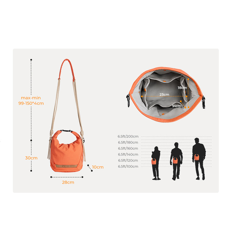 K&F Concept Urban Wander U11 5 Liter Compact Lightweight Versatile Camera Sling Bag – Orange