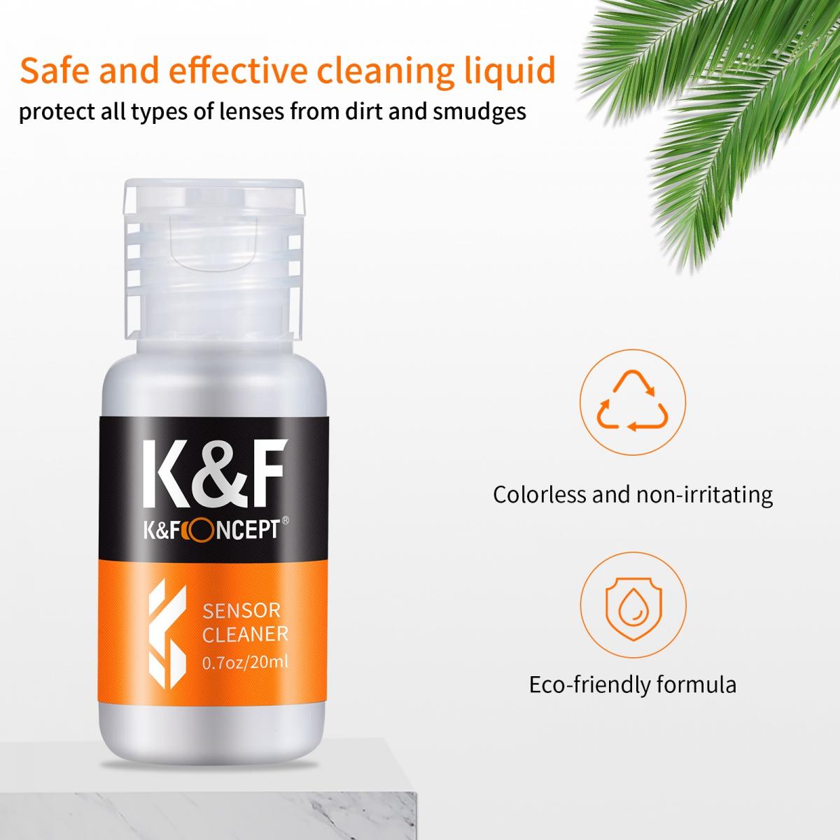 K&F Concept 10 Pack 20ml Cleaning Liquid for Lenses, Sensors, Glasses etc.
