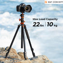 K&F Concept T254A7 Tripod | PH-28L Head | Monopod Option | Cross Arm | KF09.119