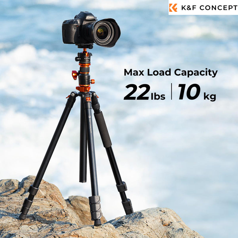 K&F Concept T254A7 Tripod | PH-28L Head | Monopod Option | Cross Arm | KF09.119