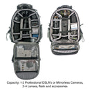 Jenova Niagra Series Professional Back-Pack - X-Large - Black - 11107