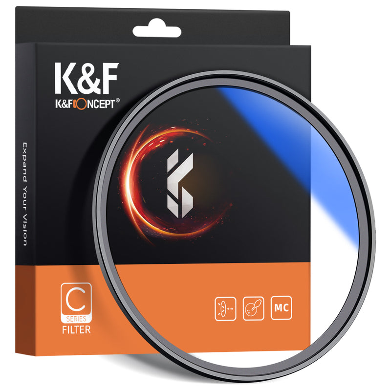 K&F Concept 37mm Blue Classic Series Slim Multi Coated UV lens filter - KF01.1417