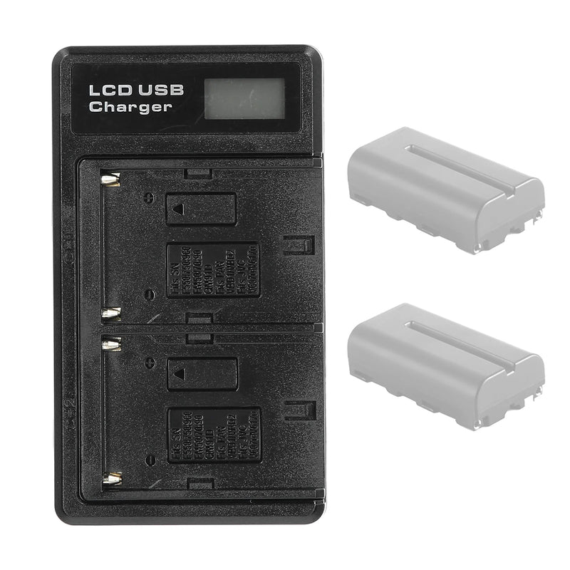 E-Photographic Dual USB Battery Charger for SONY NP-F550/750/950/970/980