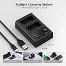 K&F Concept Dual NP-W126 1300mAh Batteries + Charger for Fuji