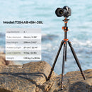 K&F 2.4 m Aluminium Video Tripod with Detachable Monopod & 360° Ball Head