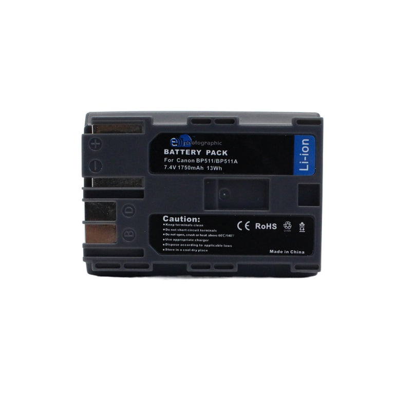 E Photographic BP-511 1750 mAh Battery for Canon