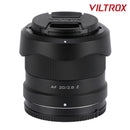 Viltrox 20mm f/2.8 Z AF Prime Lens for Nikon Z-Mount Full Frame Mirrorless Cameras