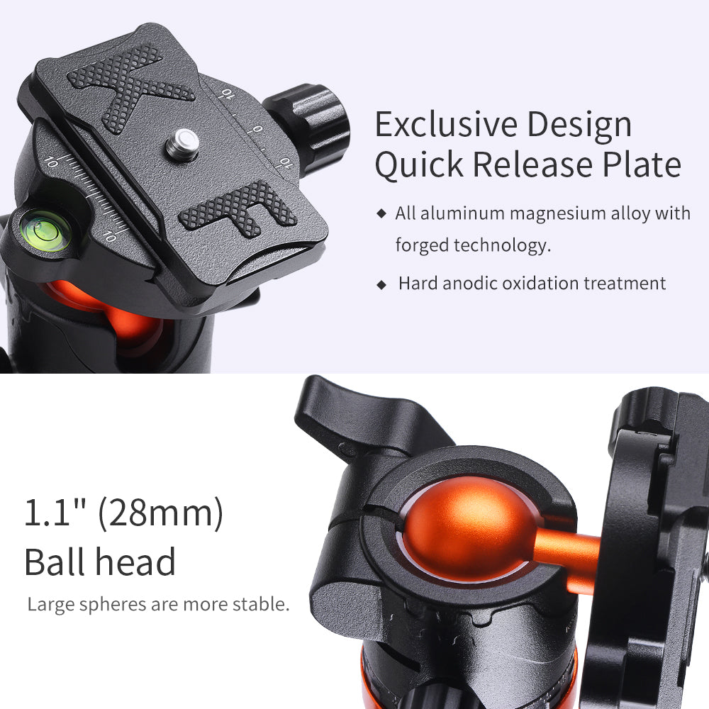 K&F Concept SA254T2 Specialist DSLR Tripod Monopod Conversion - KF09.090V1