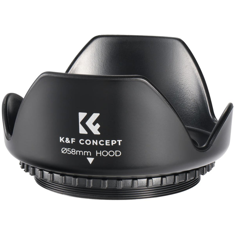 K&F Concept 58mm Lens Hood+Cloth Kit