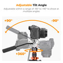 K&F Concept Omni Series 1.7m Lightweight Carbon Fibre Tripod | Hydraulic Video Head & Monopod Conversion – O255C4