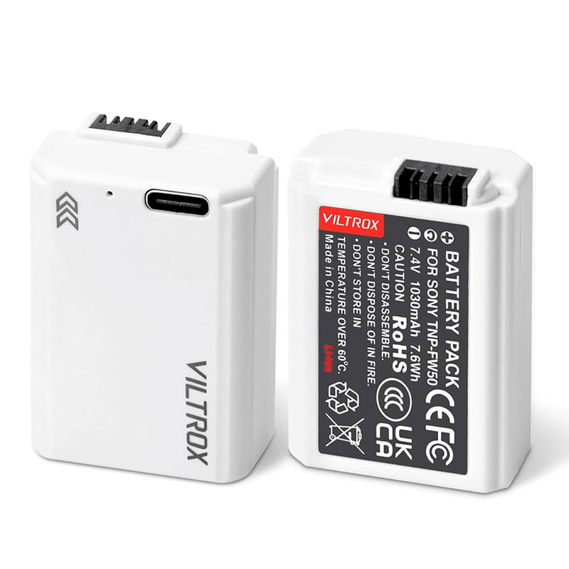 Viltrox TNP-FW50 1030mAh Lithium Replaceable Battery with USB-C Charging for Sony Cameras