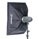 Visico PRO VL 300 PLUS: 2X 300 Watt Flash Head Soft Box Studio Kit VL-300P-SBK