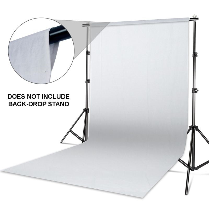 E-Photographic Professional Cotton Muslin Backdrop 3x6m White - EPH-CBDWT